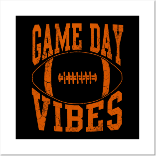 Game Day Vibes Football Vintage Distressed Posters and Art